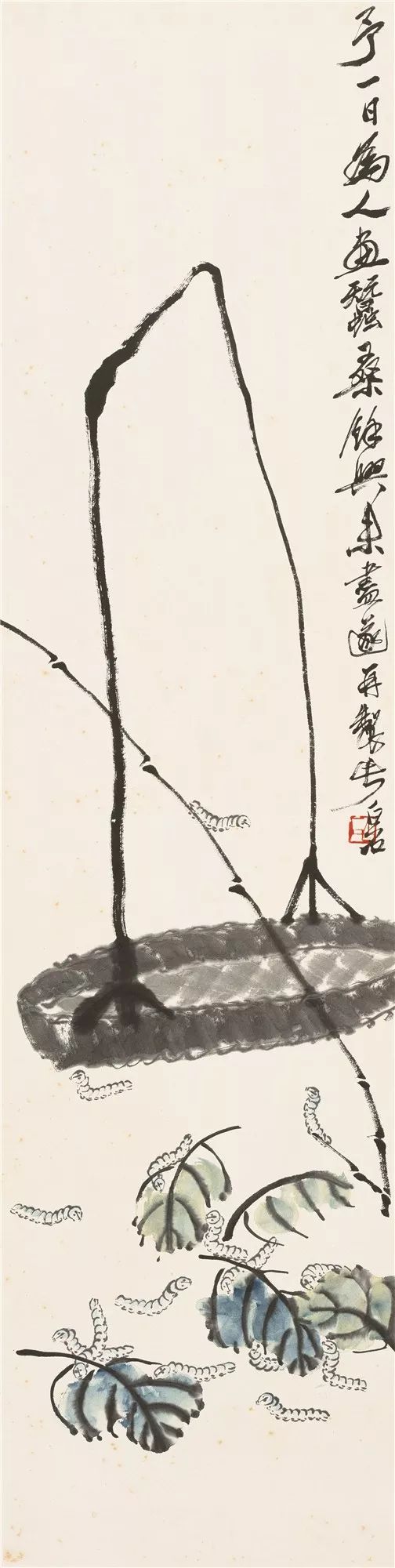 5cm 无年款 北京画院藏题款:予一日为人画蚕桑,余兴未尽,遂再製此.