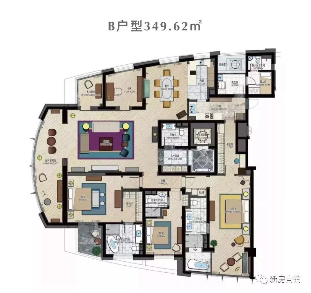 大平层墅空间 6800元起最高89折_400平方大平层户型图