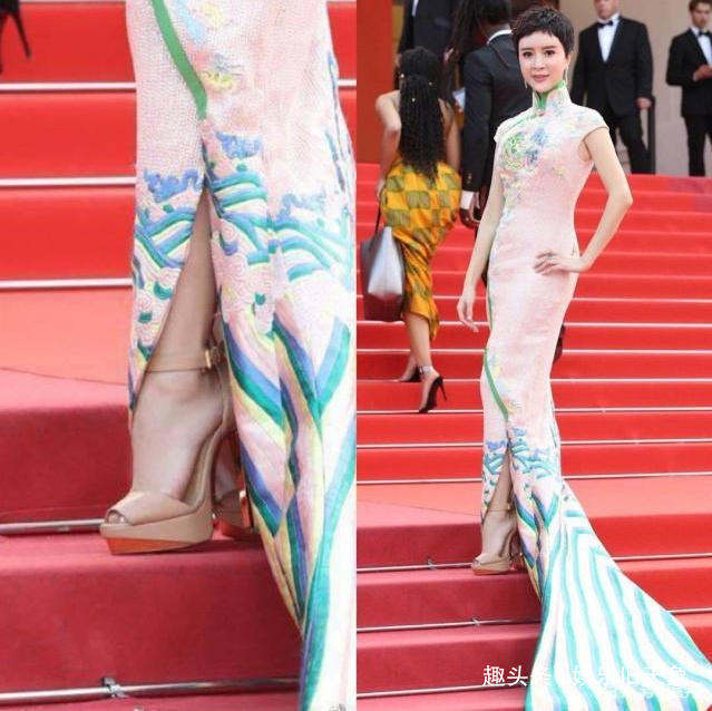 自称太洋气演不了农村人,穿旗袍踩恨天高亮相戛纳,被批不如网红