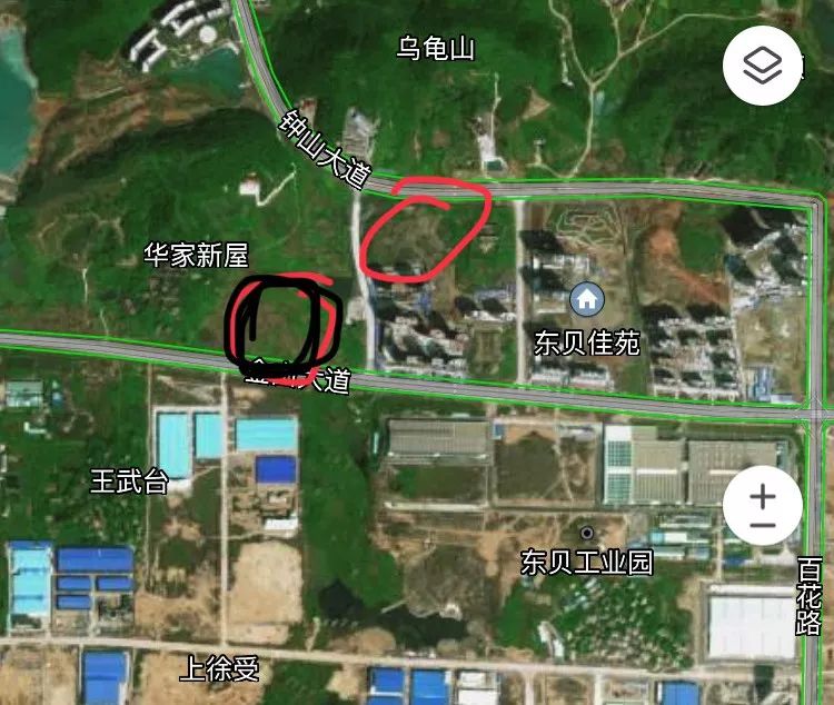 拟将黄金山新建小学2调整至 钟山大道以南,南鑫花园以西, 目前钟山