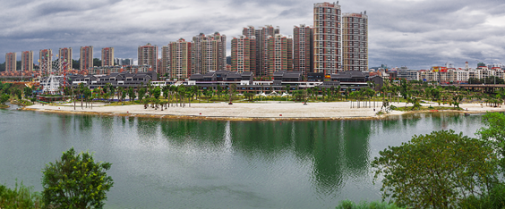 右江江畔的缤纷画作美识美客助力百色市沙滩公园亮化项目圆满落地