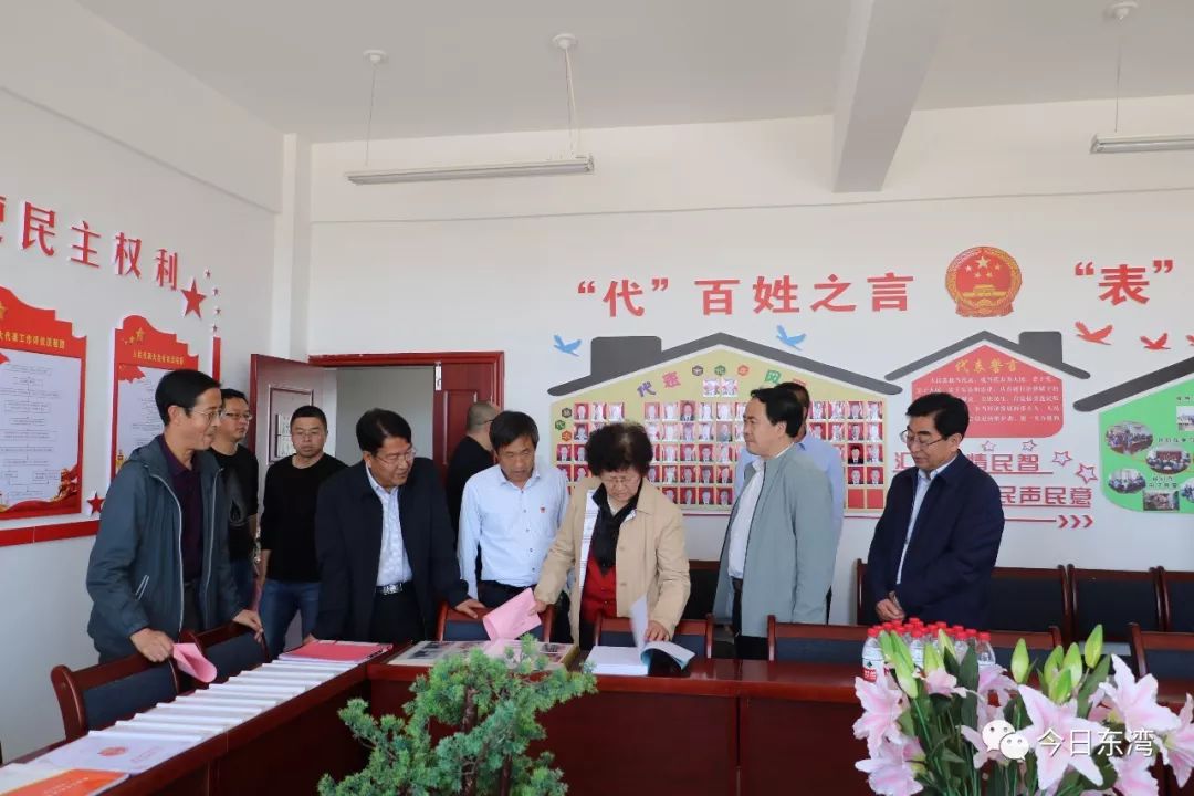 省人大常委会代表人事工作委员会主任宁金辉一行来东湾镇调研人大工作
