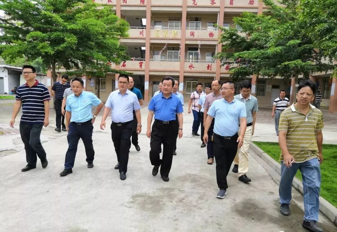 风雨无阻电白区常务副区长杨德贤率队到观珠镇各小学调研指导工作