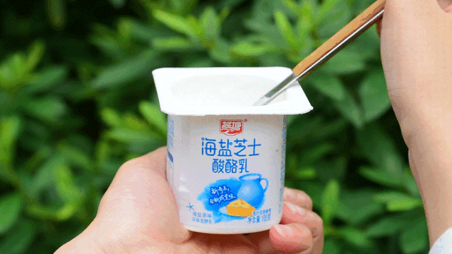 能嚼着吃的海盐芝士酸奶有三种口味在家楼下就能打卡