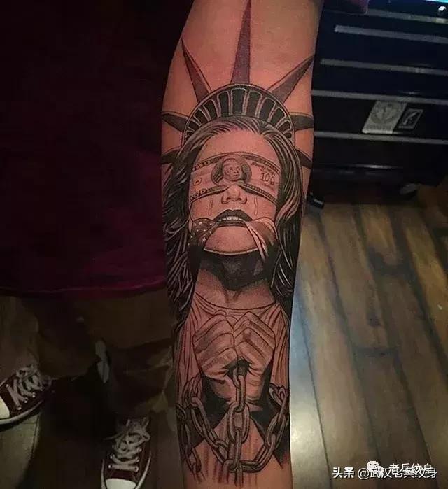 纹身素材钱币纹身图案