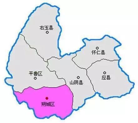 应县位于朔州市东部
