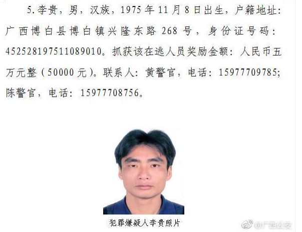 悬赏10万元!8名博白籍涉嫌重大黑恶犯罪在逃人员被公安缉捕!