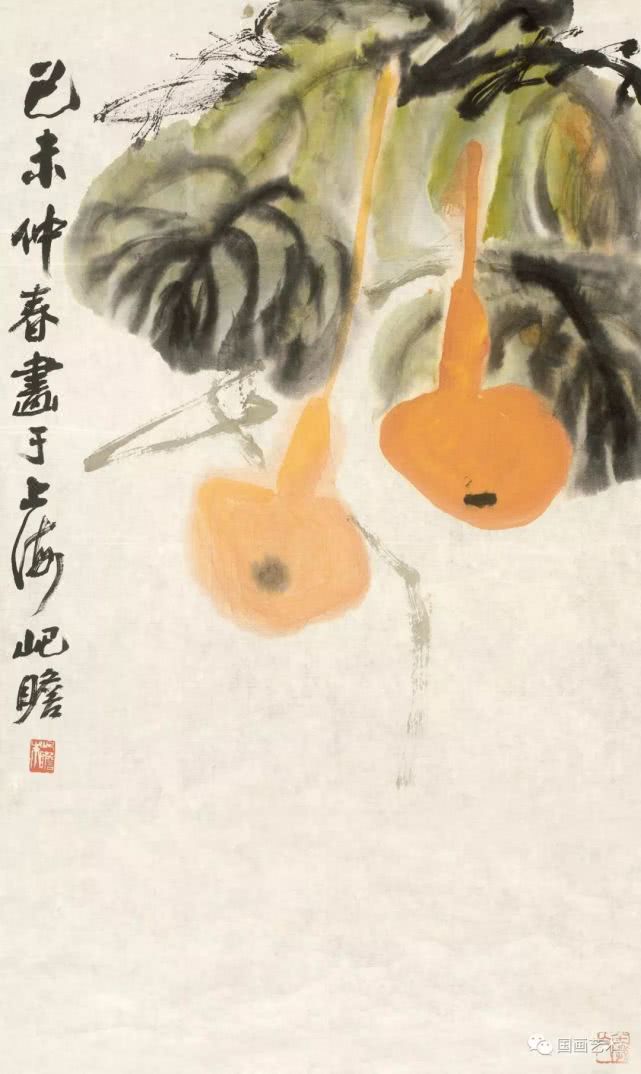 朱屺瞻的画葫芦，启功觉着不错，你看呢_作品