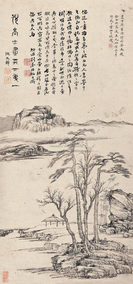 元代画家倪云林的山水画欣赏