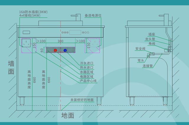 开启安装便捷新模式丨汉逊集成浴室柜电热水器,水电位