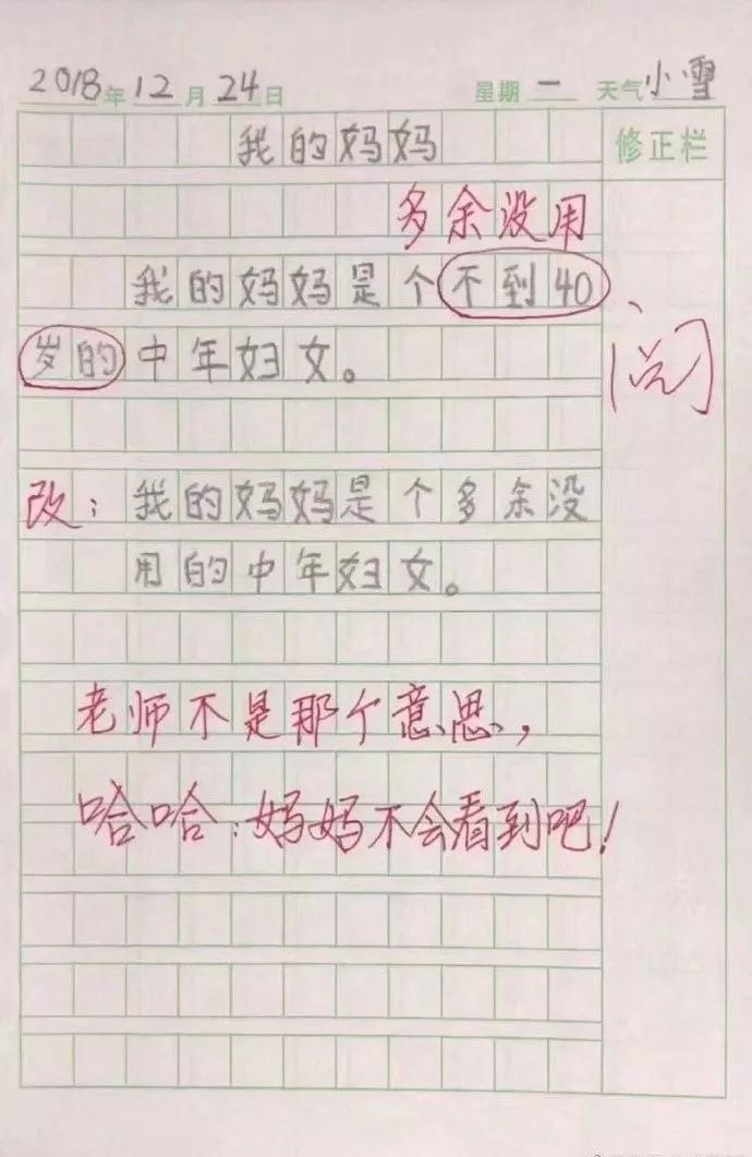 50字小学生作文刷爆朋友圈,2万网友疯转:小朋友,你有点过分诚实了!