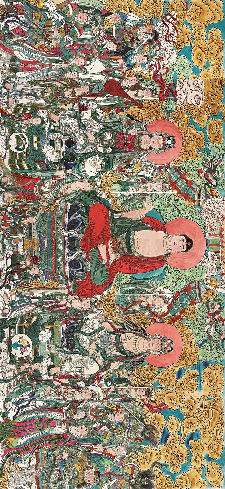 山西临汾的文化名片——梅莹创作临摹广胜寺壁画