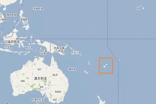 地理位置:大洋洲,位于南太平洋,瓦努阿图以东,汤加以西,图瓦卢以南.