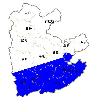 图一:5月24日17时至25日17时绥阳县暴雨落区预报图图二 5月24日17时