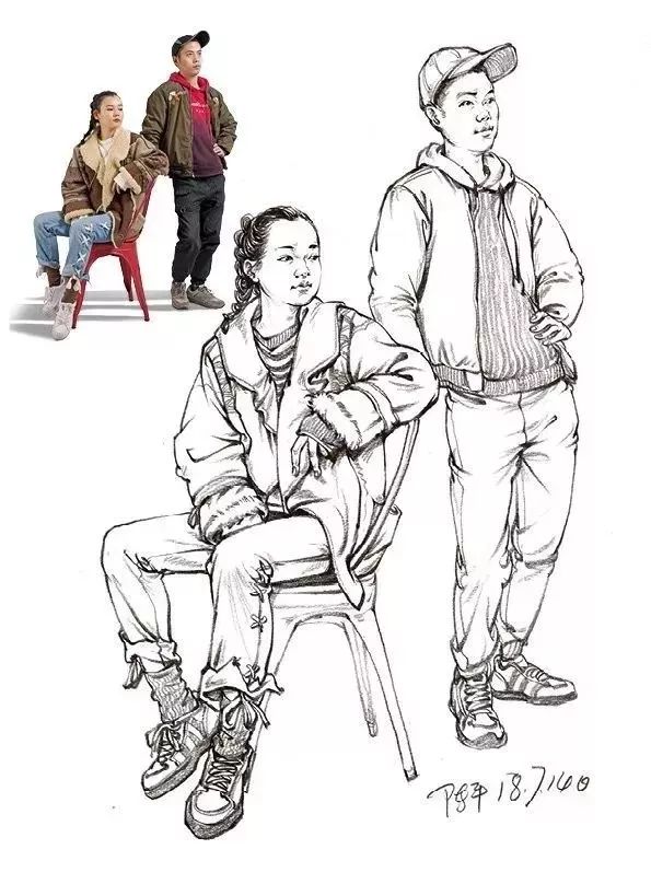 初学者学习双人速写时,有哪些问题是必须注意的?