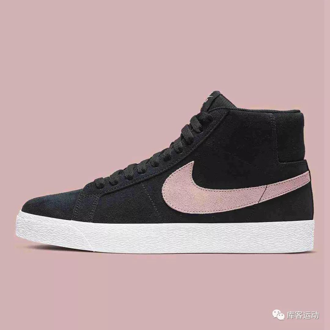 nike sb blazer mid washed coral 黑粉配色