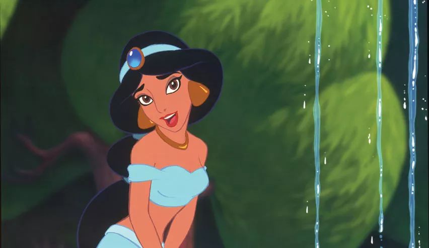 与其他公主童话不同的是,茉莉公主是迪士尼动画史上 第一位有色人种