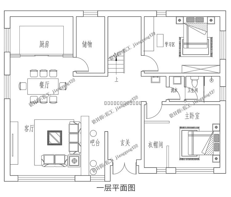 开间14米 进深10.8米 占地面积146.7平方米 建筑面积275.2平方米