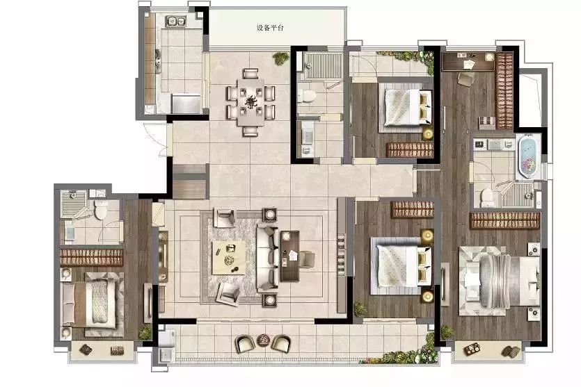 190㎡户型图 正如一位已经有海景花园大户型的业主所说:"市区里大