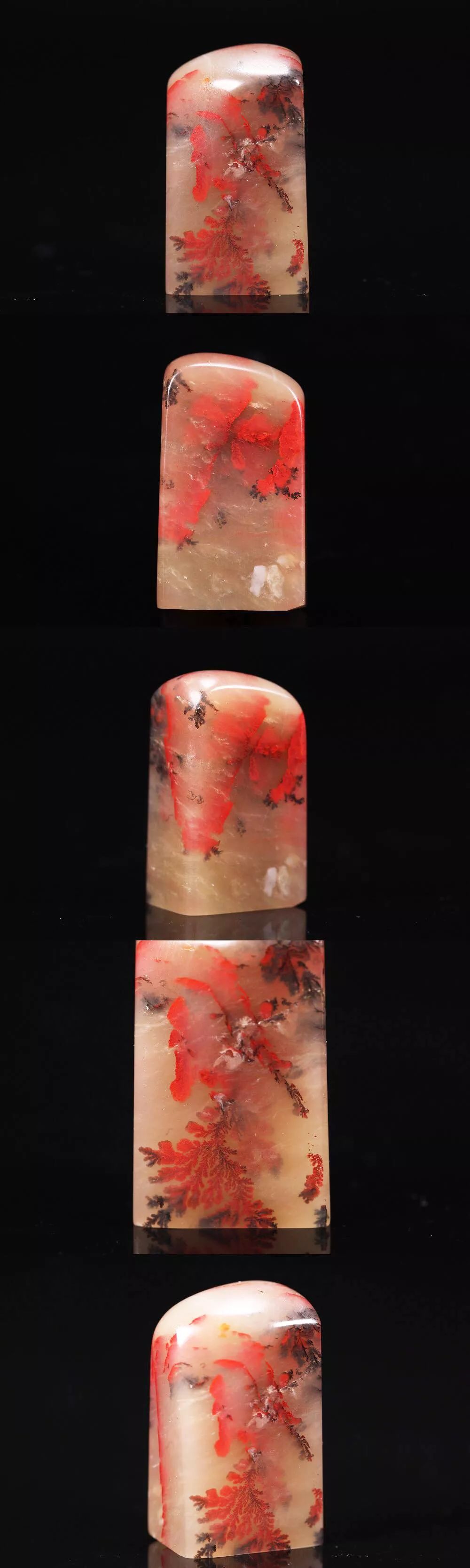 8cm第4号拍品 节节高升玻璃种鸡血大挂坠古人评价鸡血石,羊脂地为第一