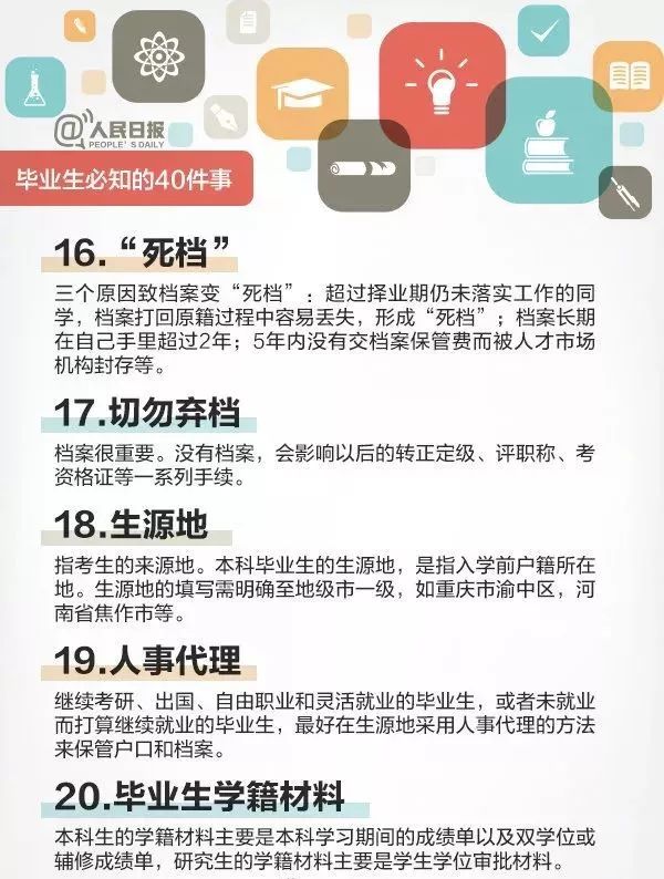 毕业季 | 这40个关键词了解一下！