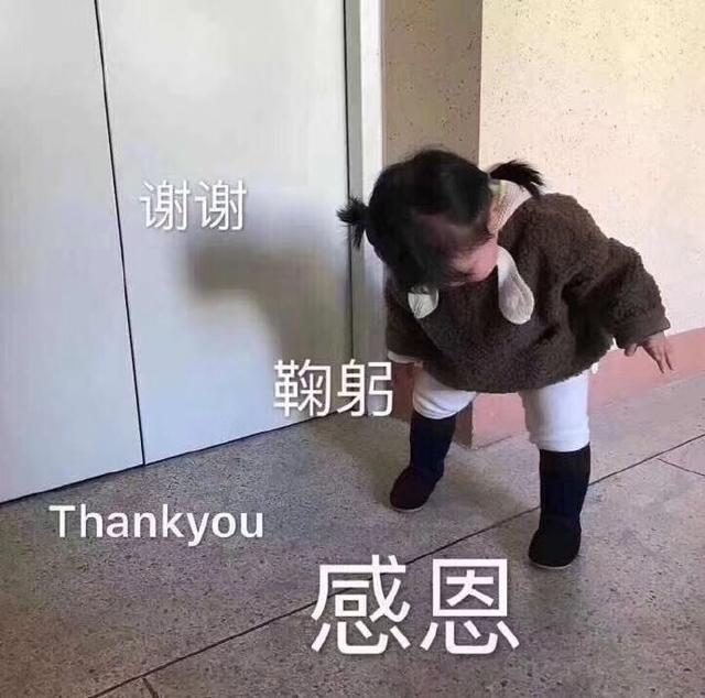 罗熙表情包谢谢鞠躬thankyou感恩