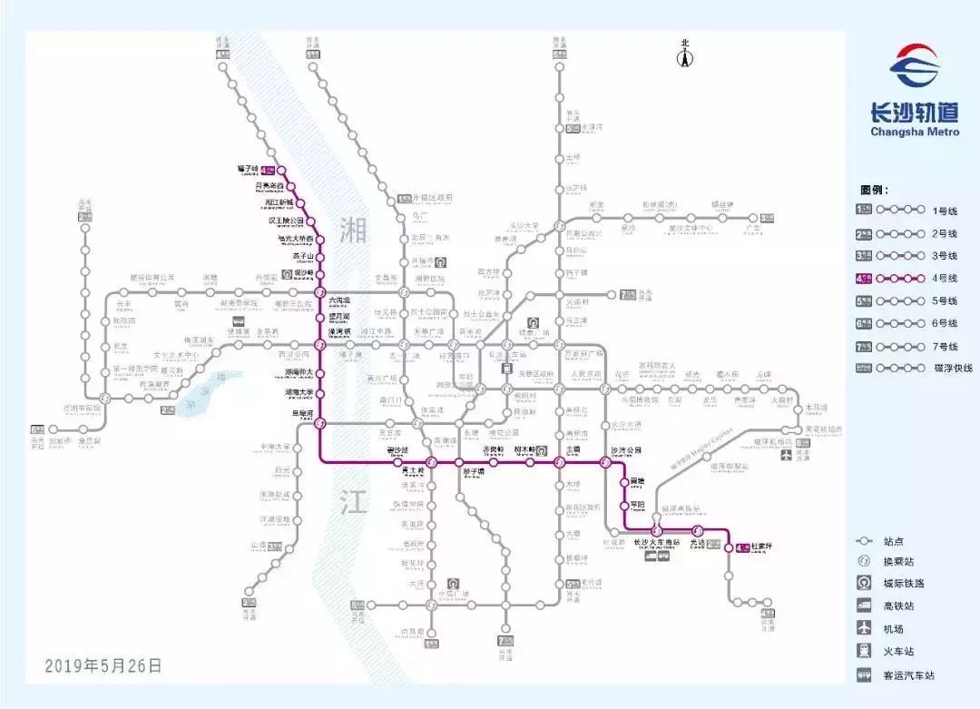 长沙地铁4号线线路图