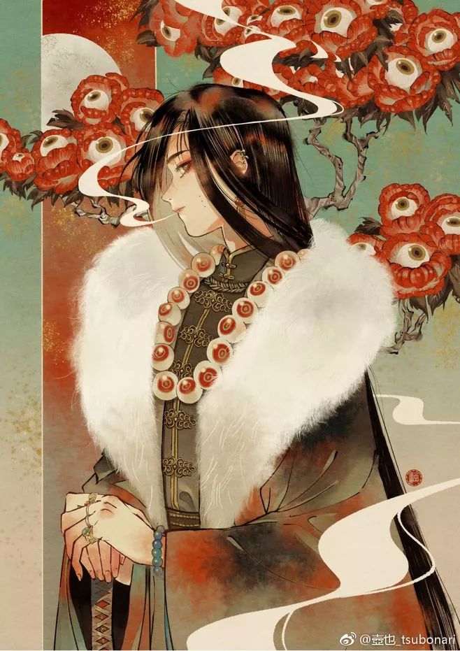 浓重的日式古风 | tsubonari壶也日本插画师作品欣赏