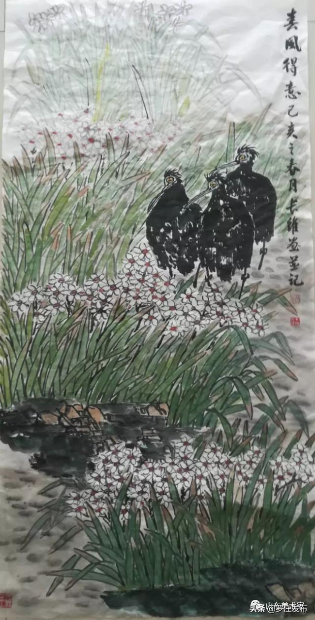 邵长维《春风得意》亢文龙,结业于清华大学首届霍春阳传统绘画研究室