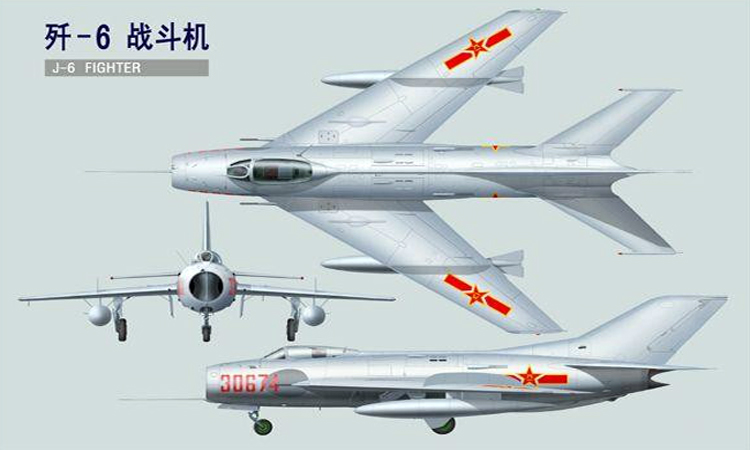 歼6战机和米格19战机对比,机头,尾翼简直太像了