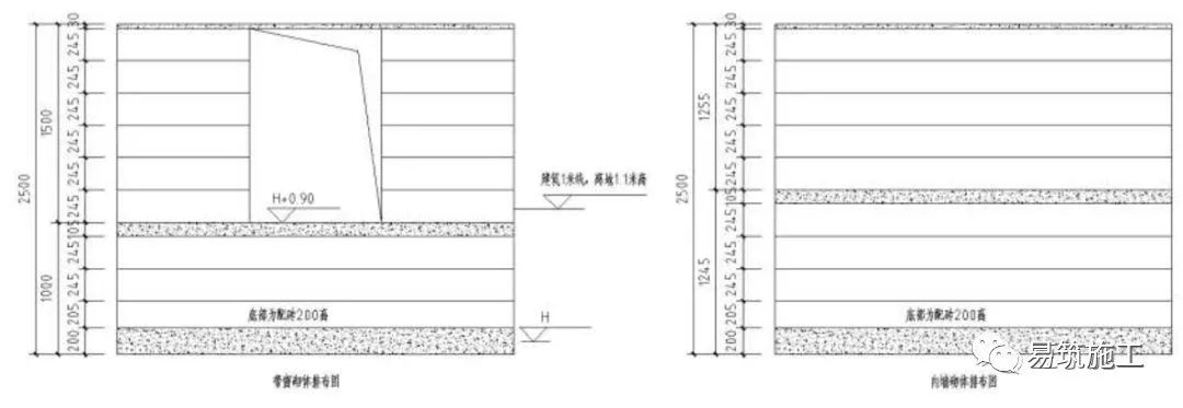 4,加气混凝土砌块预留的门洞口,采取钢筋混凝土加强框,纵筋20110,Φ