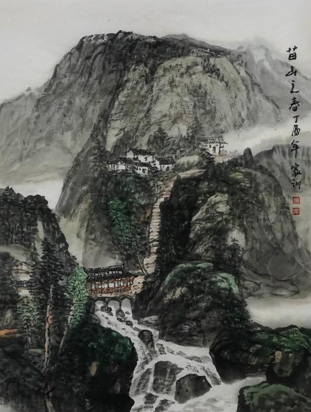 从郭家训的作品中了解国画与风水_山水画