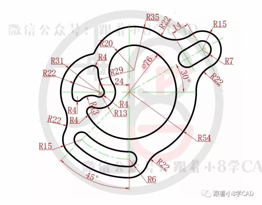 cad小练习走一波