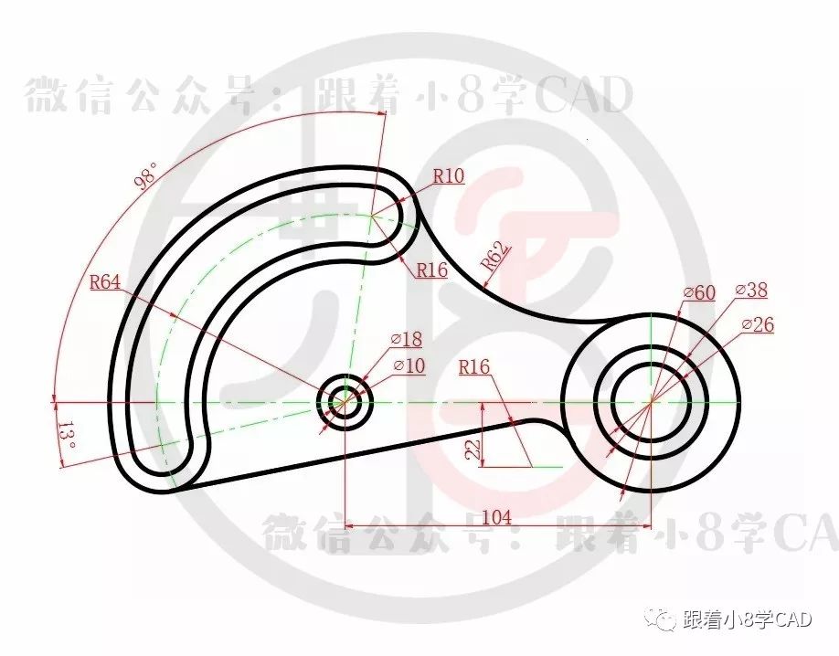 cad小练习走一波