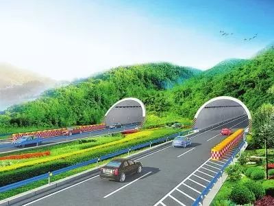 栾卢高速削竹式隧道洞门效果图本报资料图片