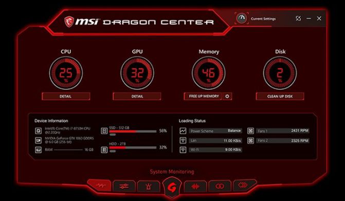msi dragon center download