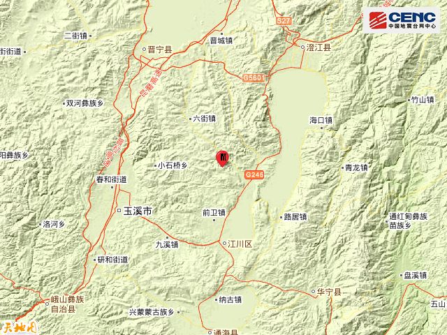 今日江川区突发2次地震红塔区震感明显