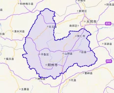 山西朔州市相关行政区域调整,来源/特地图