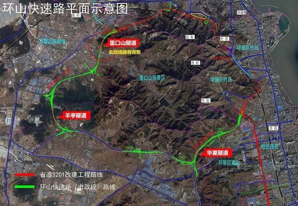 威海人,环山路改建最新进展,陶家夼隧道右线路基交付