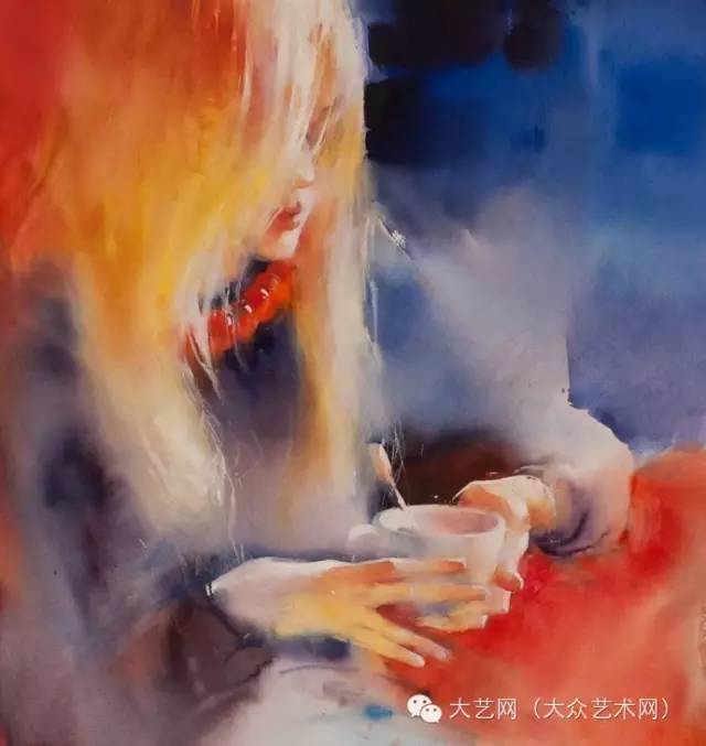 德国女水彩画家 viktoria prischedko 人物,柏林街景水彩画作品