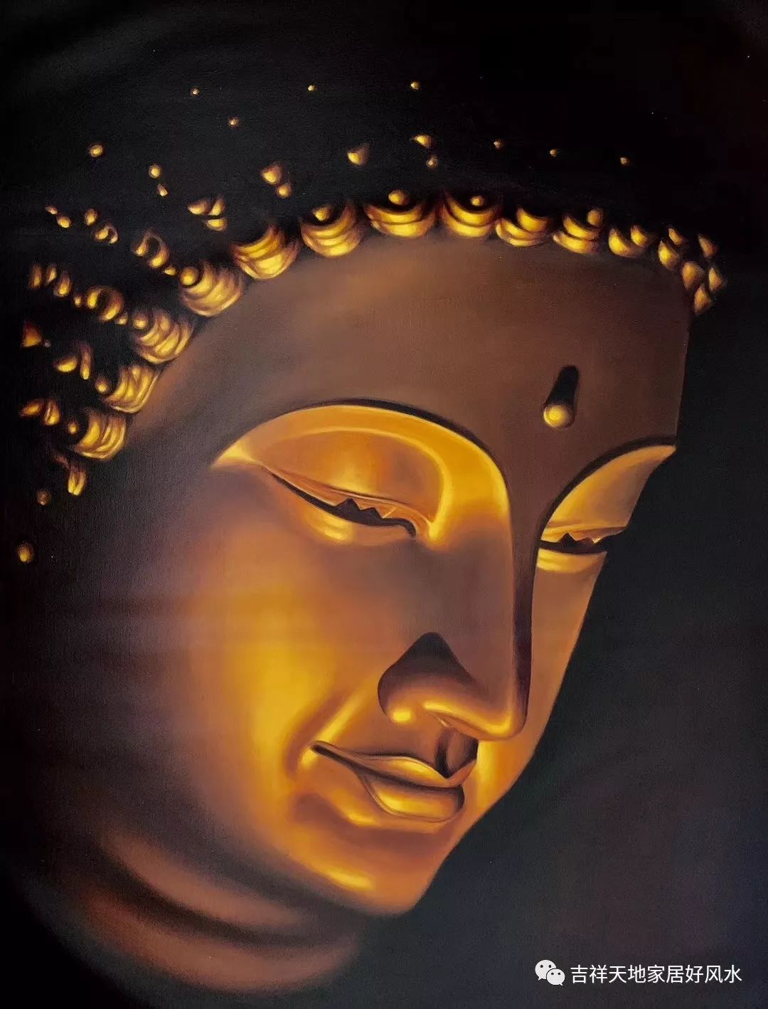 吉祥粉们,快来收藏世界上最美的《释迦摩尼佛》油画