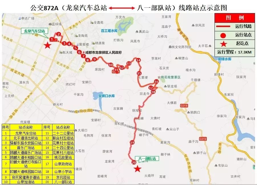 6月1日起龙泉公交872a,872e线路恢复原线路运行