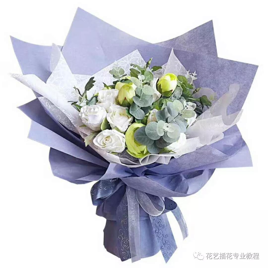 花束包装小教程四种花束包装纸助于你打造最美的韩式花束