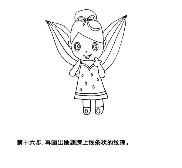 幼儿简笔画:小精灵