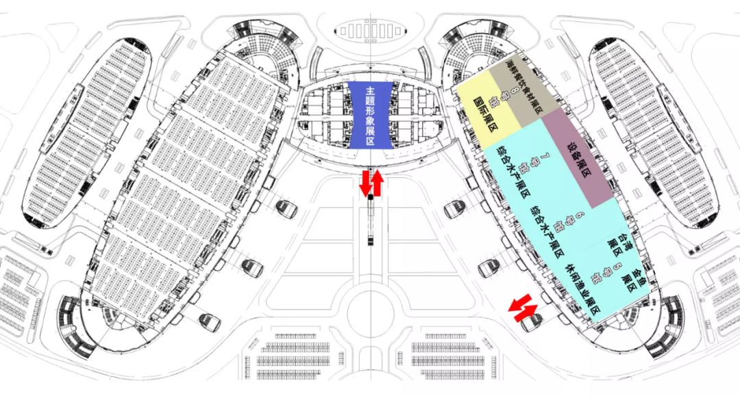 首先奉上渔博会展馆平面图