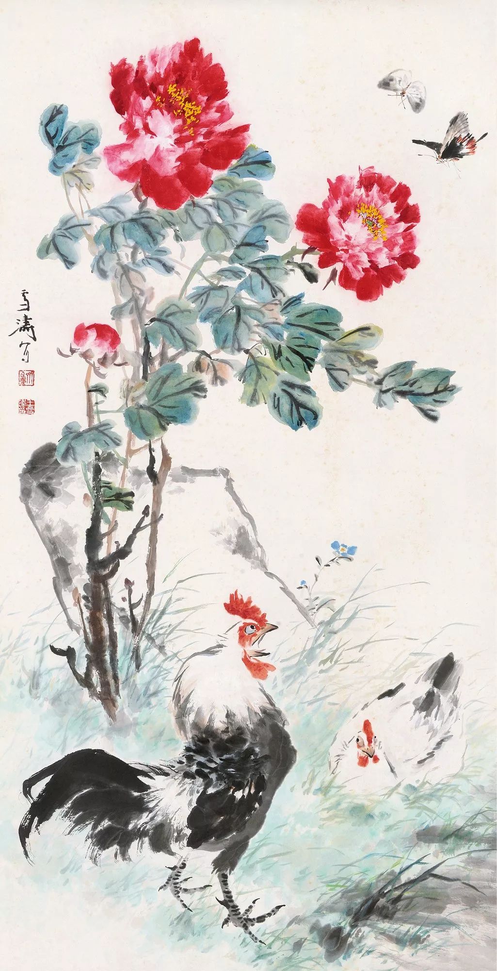 2501王雪涛69富贵大吉镜心69设色纸本69136×69 cm.