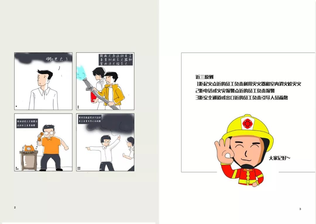 科普作品展示张家界四个能力指南漫画册消防现代体能业务训练