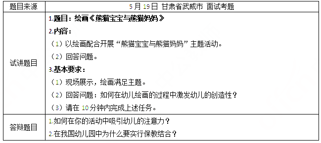 19上教师资格证面试真题及答案(二)_活动