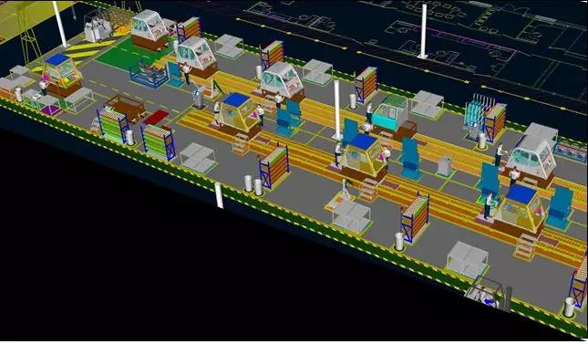 创建三维工厂模型,虚拟验证生产过程 物料离散性分析和物料流动与生产