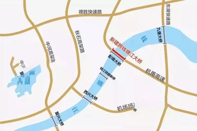 钱塘江新建大桥效果图 钱塘江新建大桥是沪杭甬高速公路杭州市区段